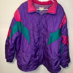 Roaman's Vintage puffer jacket bright colors